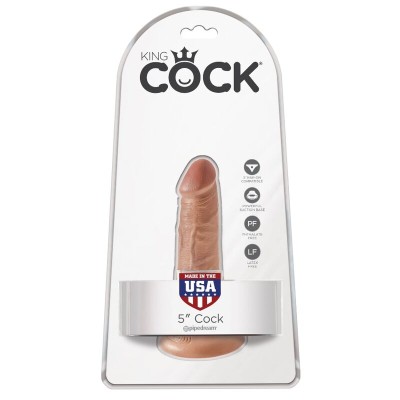 KING COCK - PÊNIS REALÍSTICO 12 CM CARAMELO - D-236499 - Dona Pimenta