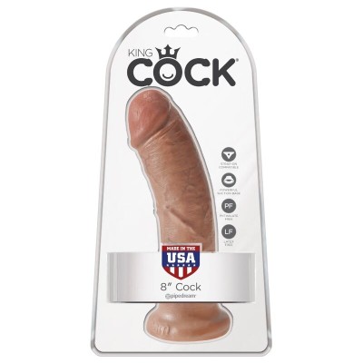 KING COCK - PÊNIS REALÍSTICO 19,5 CM CARAMELO - D-236502 - Dona Pimenta