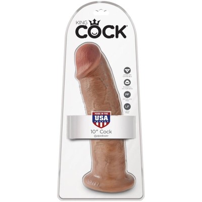 KING COCK - PÊNIS REALÍSTICO 24 CM CARAMELO - D-236504 - Dona Pimenta