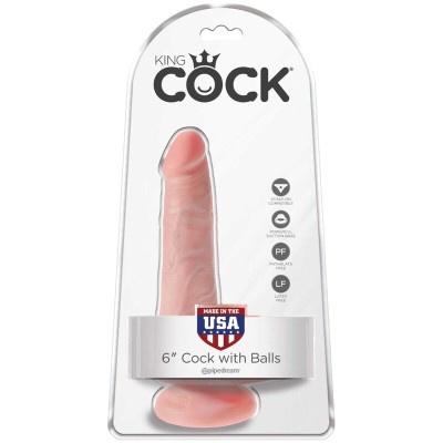 KING COCK - PÊNIS REALÍSTICO COM BOLAS 13,5 CM LEVE - D-236505 - Dona Pimenta