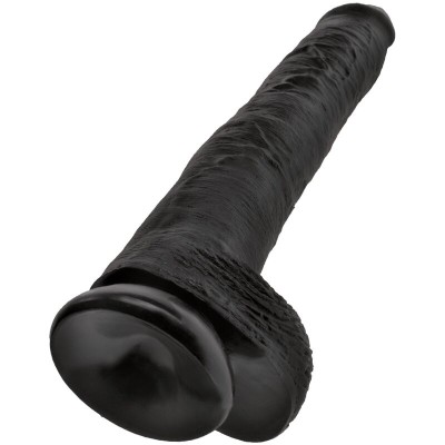 KING COCK - PÊNIS REALÍSTICO COM BOLAS 30,5 CM PRETO - D-236509 - Dona Pimenta