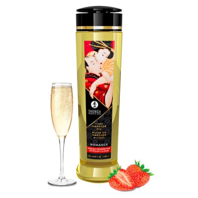 SHUNGA - ÓLEO DE MASSAGEM ROMANCE ERÓTICO 240 ML - D-224030 - Dona Pimenta