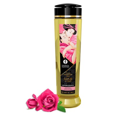 SHUNGA - ÓLEO DE MASSAGEM ERÓTICA AFRODISIA 240 ML - D-224032 - Dona Pimenta