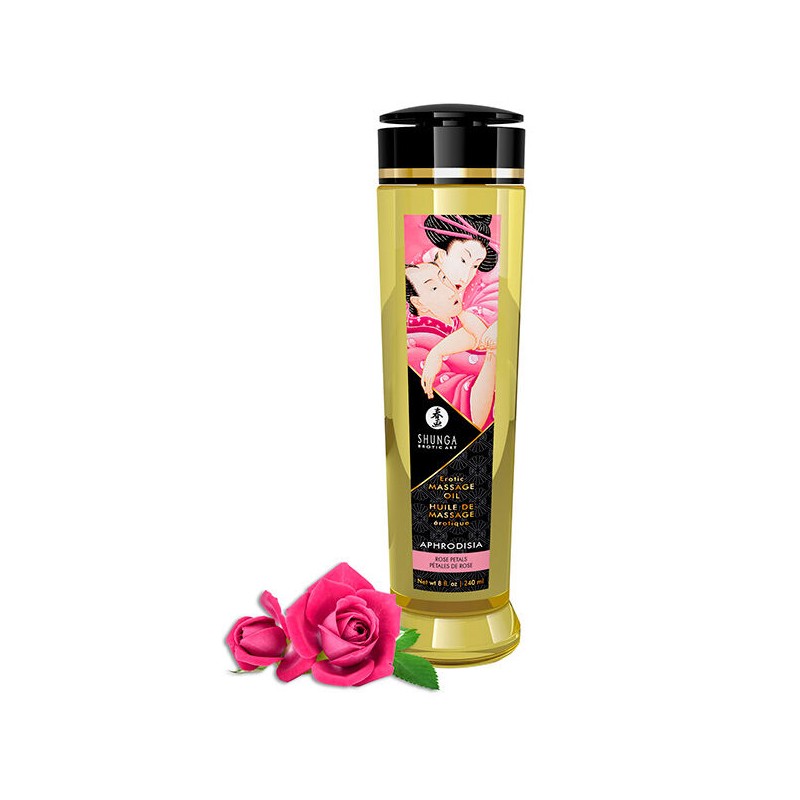 SHUNGA - ÓLEO DE MASSAGEM ERÓTICA AFRODISIA 240 ML - D-224032 - Dona Pimenta