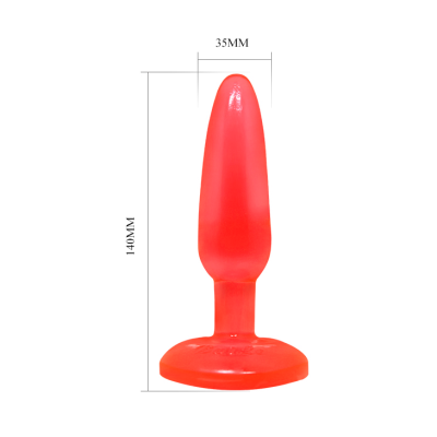 PLUG ANAL TACTO SUAVE ROJO 14.2 - D65-149097RJ - Dona Pimenta