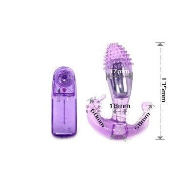 ESTIMULADOR  LILA VAGINAL Y ANAL CON VIBRACION - D66-149109LL - Dona Pimenta