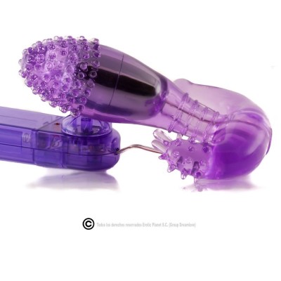 ESTIMULADOR  LILA VAGINAL Y ANAL CON VIBRACION - D66-149109LL - Dona Pimenta