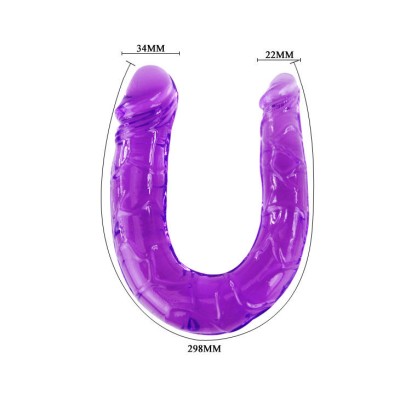 DILDO DUPLO FLEXÍVEL ROXO - D66-194148LL - Dona Pimenta