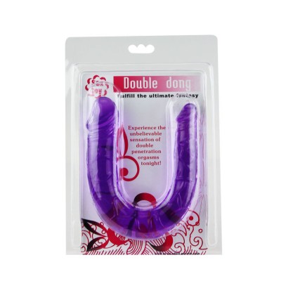 DILDO DUPLO FLEXÍVEL ROXO - D66-194148LL - Dona Pimenta