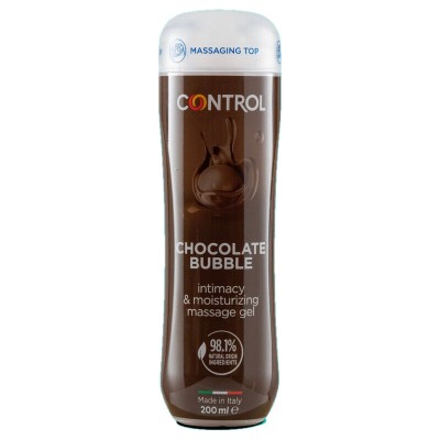 GEL DE MASSAGEM CONTROL 3 EM 1 BOLHA DE CHOCOLATE 200 ML - D-232987 - Dona Pimenta