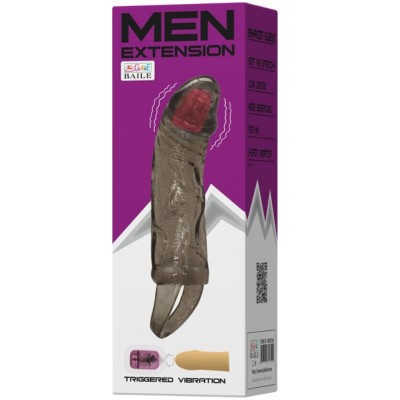 BAILE FUNDA EXTENSORA PENE CON VIBRACION Y STRAP PARA TESTICULOS 13.5 CM - D-211776 - Dona Pimenta