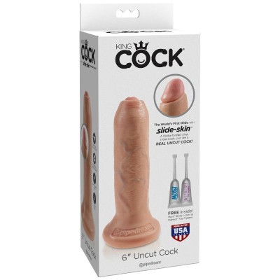 KING COCK REALISTIC DILDO UNCUT CARNE 17 CM - PD5560-21 - Dona Pimenta