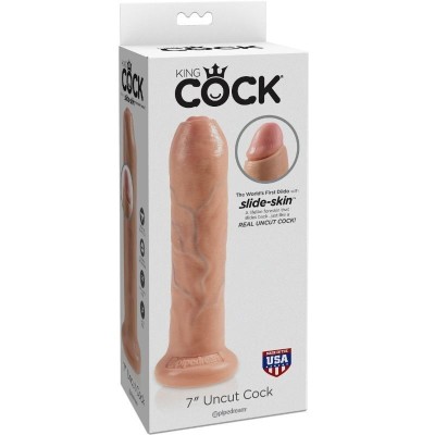 KING COCK REALISTIC DILDO UNCUT CARNE 21 CM - PD5561-21 - Dona Pimenta