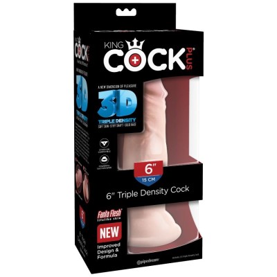 KINGCOCK TRIPLE DENSITY COCK 15 CM - PD5713-21 - Dona Pimenta