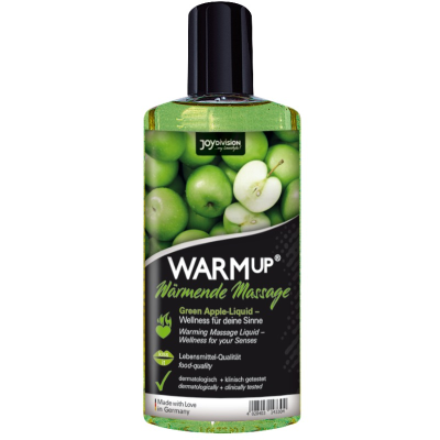 AQUAGLIDE - ÓLEO DE MASSAGEM MAÇÃ VERDE WARMUP - 150 ML - D-214788 - Dona Pimenta