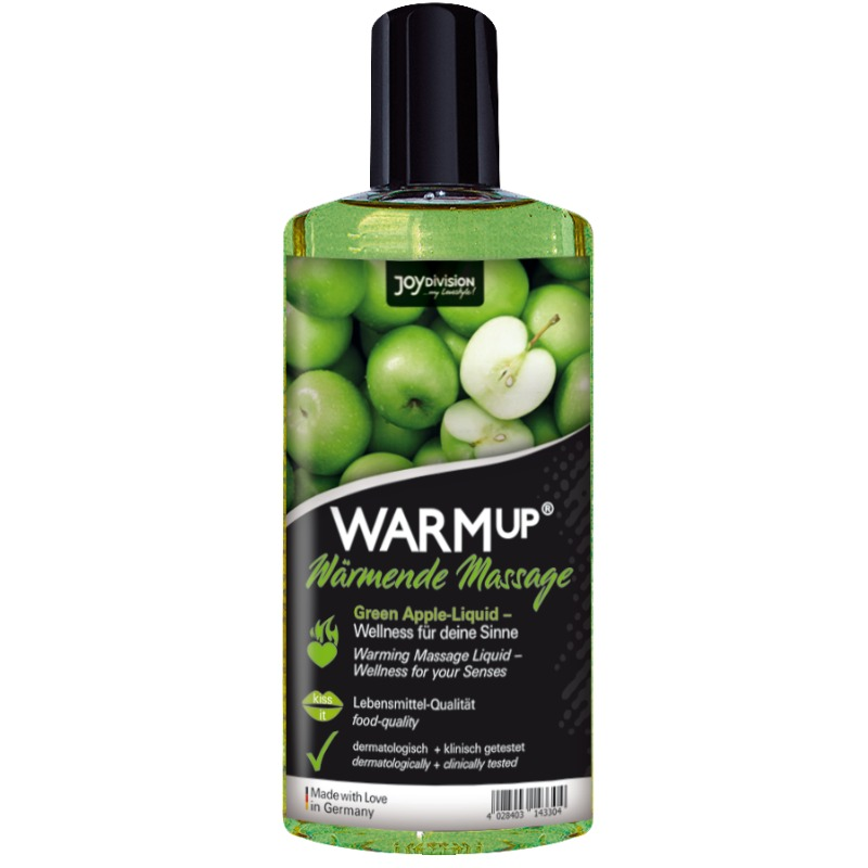 AQUAGLIDE - ÓLEO DE MASSAGEM MAÇÃ VERDE WARMUP - 150 ML - D-214788 - Dona Pimenta