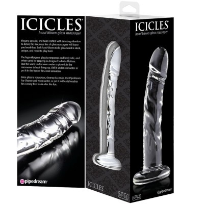 ICICLES NÚMERO 62 DILDO DE VIDRO SOPRADO À MÃO - PD2962-00