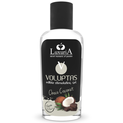 LUXURIA VOLUPTAS GEL DE MASSAGEM COMESTÍVEL EFEITO AQUECENTE - COCO E CREME 100 ML - D-228347 - Dona Pimenta