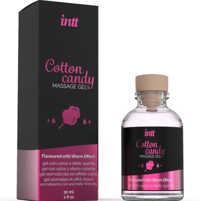 INTT - GEL DE MASSAGEM COM SABOR ALGODÃO DOCE E EFEITO AQUECENTE - D-234915 - Dona Pimenta