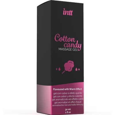 INTT - GEL DE MASSAGEM COM SABOR ALGODÃO DOCE E EFEITO AQUECENTE - D-234915 - Dona Pimenta