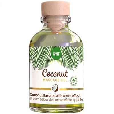 INTT - GEL DE MASSAGEM VEGANO COM SABOR DE COCO E EFEITO AQUECENTE - D-234931 - Dona Pimenta