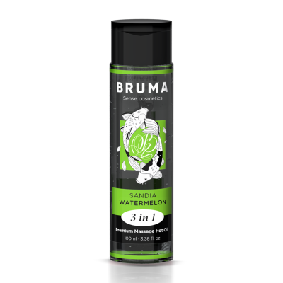 BRUMA - ÓLEO DE MASSAGEM PREMIUM EFEITO CALOR SABOR MELANCIA 3 EM 1 - D-236774 - Dona Pimenta