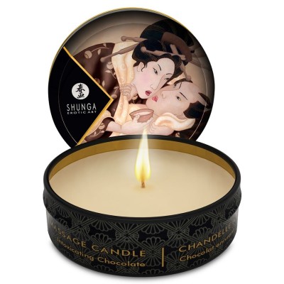 SHUNGA - MINI CARESS BY CANDELIGHT VELA DE MASSAGEM DE CHOCOLATE 30 ML - D-202763 - Dona Pimenta