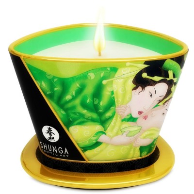 SHUNGA - MINI CARESS BY CANDELIGHT MASSAGE VELA T VERDE 170 ML - D-202769 - Dona Pimenta