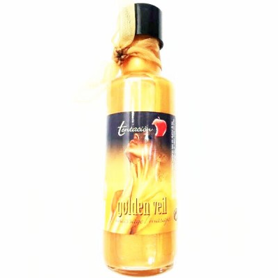 TENTACION ACEITE MASAJE VELO DORADO 100ML - D-210111 - Dona Pimenta