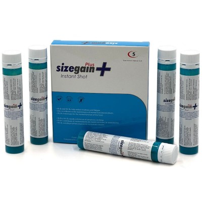 500 COSMETICS - SIZEGAIN PLUS INSTANT SHOT MALE ENERGIZER 5 UNITS - D-220917 - Dona Pimenta