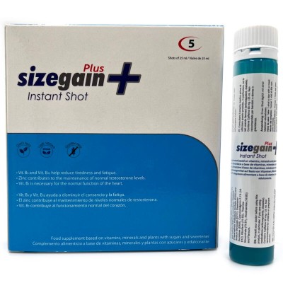 500 COSMETICS - SIZEGAIN PLUS INSTANT SHOT MALE ENERGIZER 5 UNITS - D-220917 - Dona Pimenta