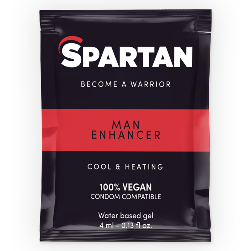 SPARTAN - GEL AUMENTADOR DE EREÇÃO COM EFEITO FRIO QUENTE 100% VEGANO 4ML - D-236047 - Dona Pimenta