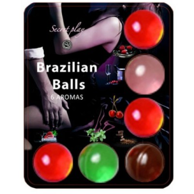 SECRETPLAY BRAZILLIAN BALLS LUBRIFICANTE HOT BALLS 6 UNIDADES - D-194822 - Dona Pimenta