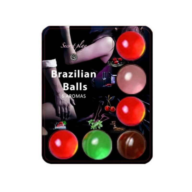 SECRETPLAY BRAZILLIAN BALLS LUBRIFICANTE HOT BALLS 6 UNIDADES - D-194822 - Dona Pimenta