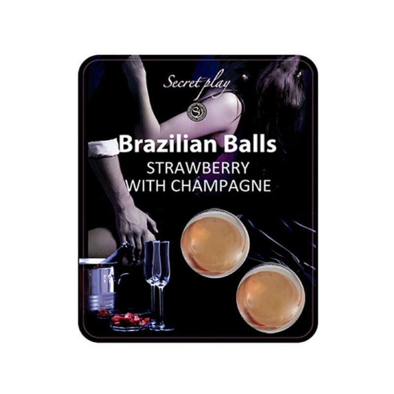 CONJUNTO DE BOLAS BRASILEIRAS SECRETPLAY MORANGO E CHAMPANHE - D-212714 - Dona Pimenta