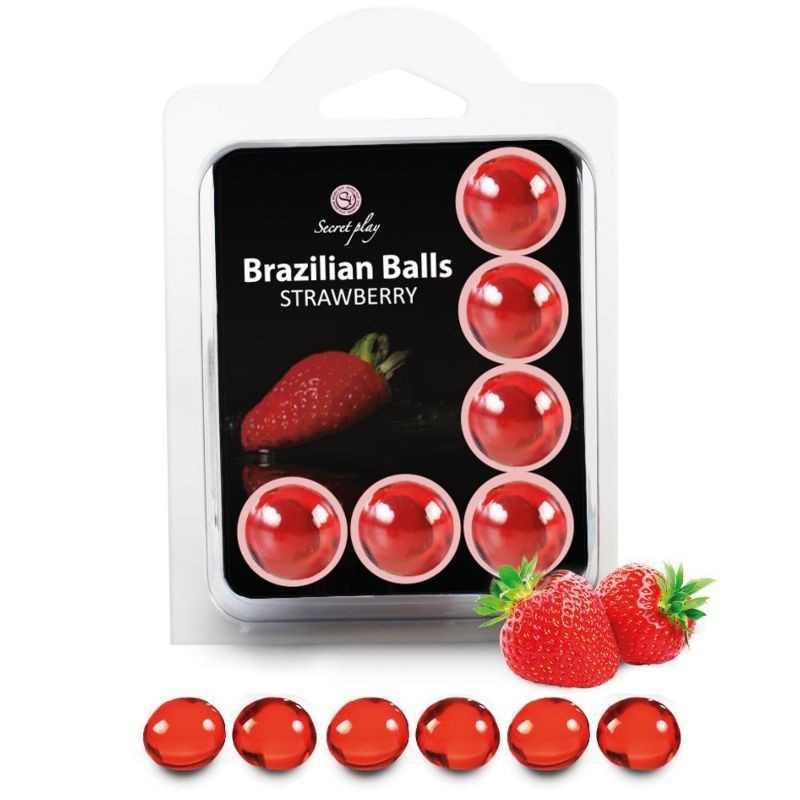 SECRETPLAY CONJUNTO 6 BOLAS BRASILEIRAS MORANGO - D-222208 - Dona Pimenta