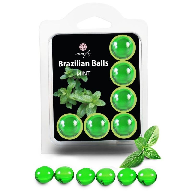 SECRETPLAY CONJUNTO 6 BOLAS BRASILEIRAS MENTA - D-222209 - Dona Pimenta