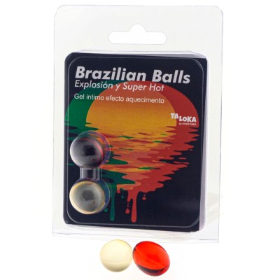 TALOKA - 2 BOLAS BRASILEIRAS GEL EXCITANTE EFEITO SUPER QUENTE - D-232609 - Dona Pimenta