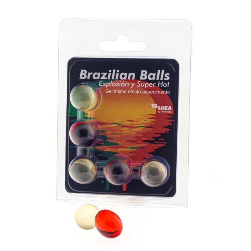 TALOKA - 5 BOLAS BRASILEIRAS GEL EXCITANTE EFEITO SUPER QUENTE - D-232628 - Dona Pimenta