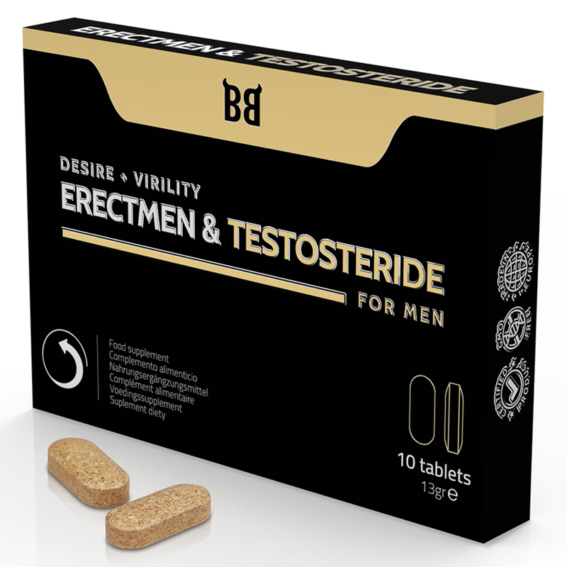 BLACKBULL BY SPARTAN&trade; - ERECTMEN & PODER DE TESTOSTERIDA E TESTOSTERONA PARA HOMENS 10 C PSULAS - D-235878 - Dona Pimenta