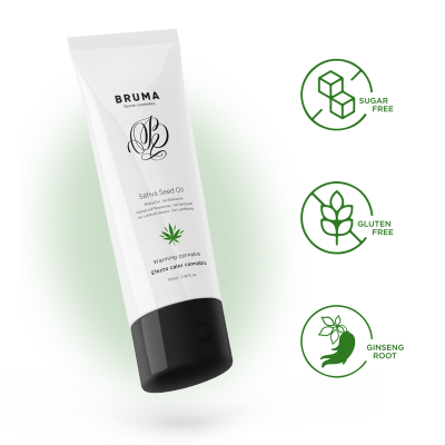 BRUMA - SATIVA SEED OIL SLIDING GEL AQUECEDOR SABOR CANNABIS 100 ML - D-236037 - Dona Pimenta