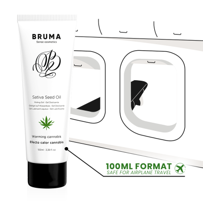 BRUMA - SATIVA SEED OIL SLIDING GEL AQUECEDOR SABOR CANNABIS 100 ML - D-236037 - Dona Pimenta