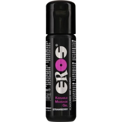 EROS KISSABLE MASSAGE GEL WARMING STRAWBERRY 100 ML - D62-42101 - Dona Pimenta