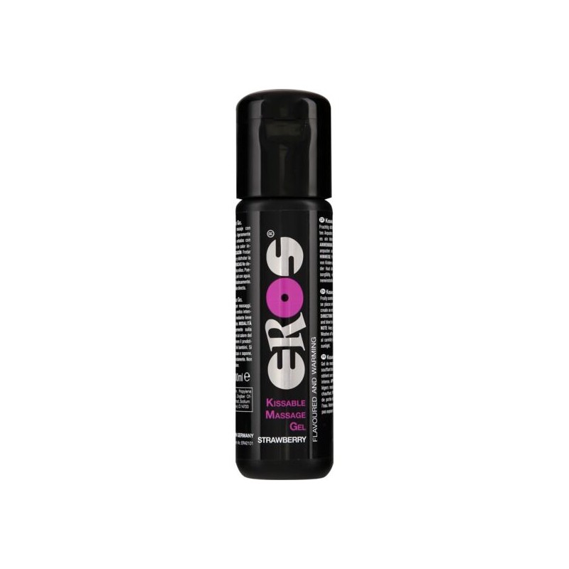 EROS KISSABLE MASSAGE GEL WARMING STRAWBERRY 100 ML - D62-42101 - Dona Pimenta