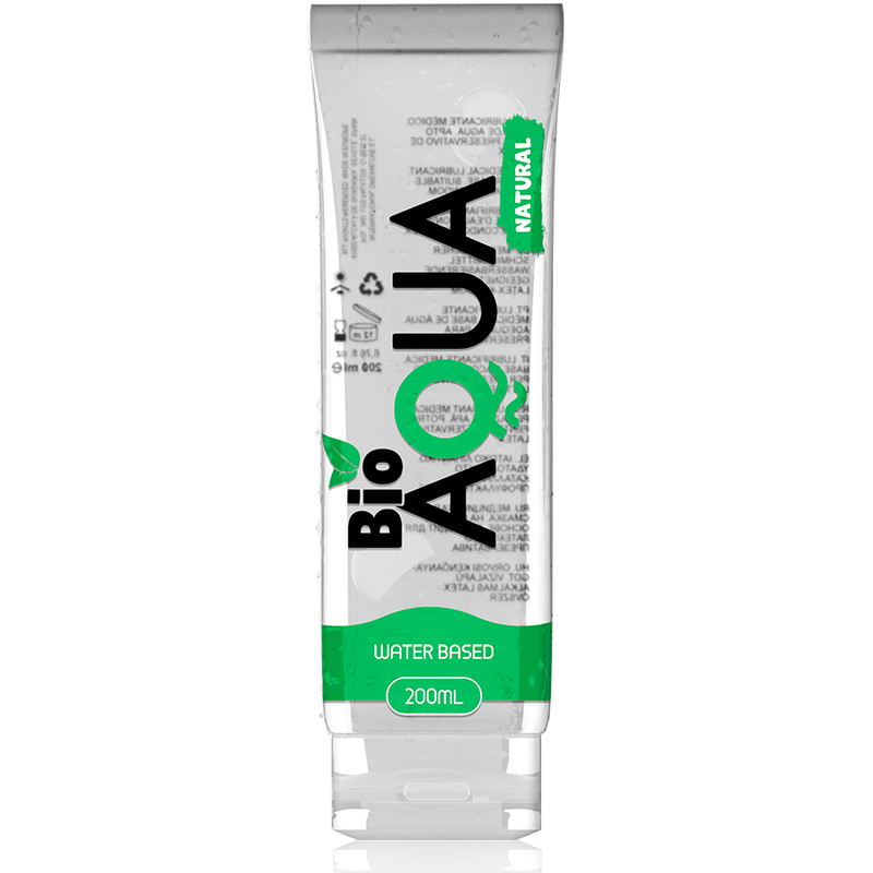 BIOAQUA - LUBRIFICANTE INGREDIENTES NATURAIS À BASE DE ÁGUA 200 ML - D-229299 - Dona Pimenta