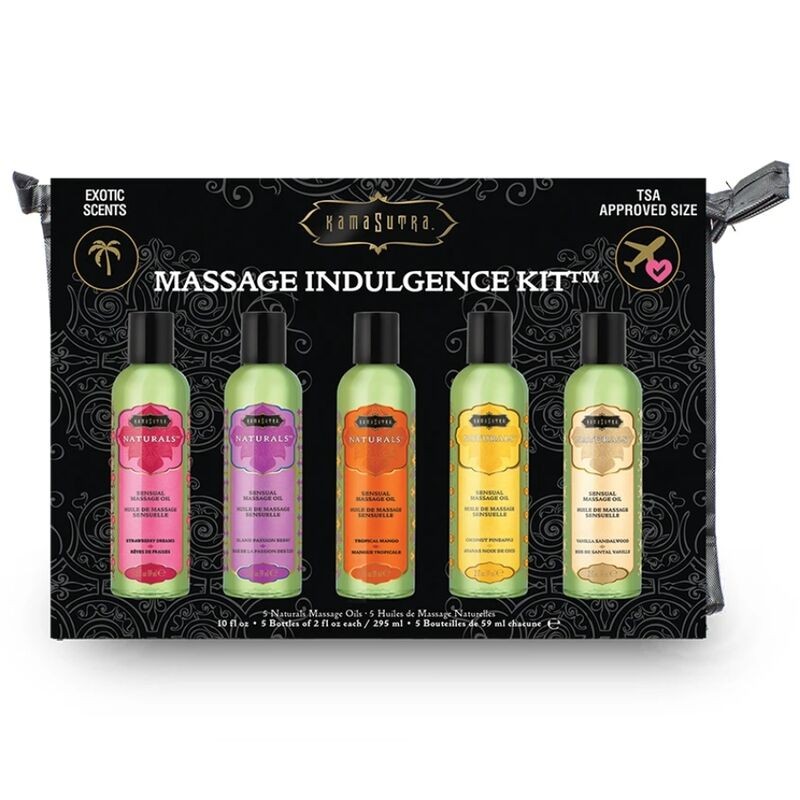 KIT DE ÓLEO DE MASSAGEM KAMASUTRA INDULGENCE - D-228011 - Dona Pimenta