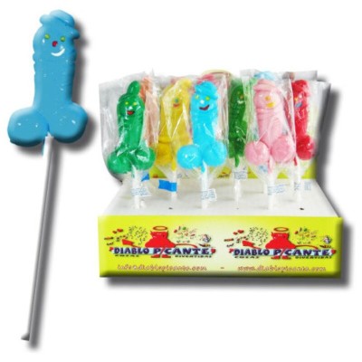 DIABLO PICANTE - GUMMY LOLLIPOP PENIS MIXED - D-231012 - Dona Pimenta