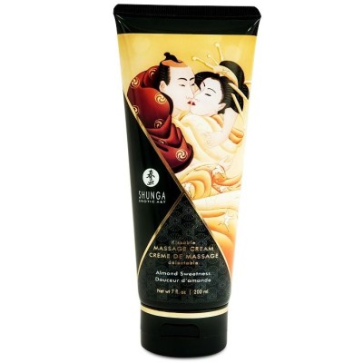 SHUNGA - CREME DE MASSAGEM DE AMÊNDOA DOCE 200 ML - D-205879 - Dona Pimenta