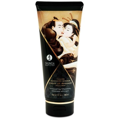 SHUNGA - CREME DE MASSAGEM DE CHOCOLATE 200 ML - D-205881 - Dona Pimenta