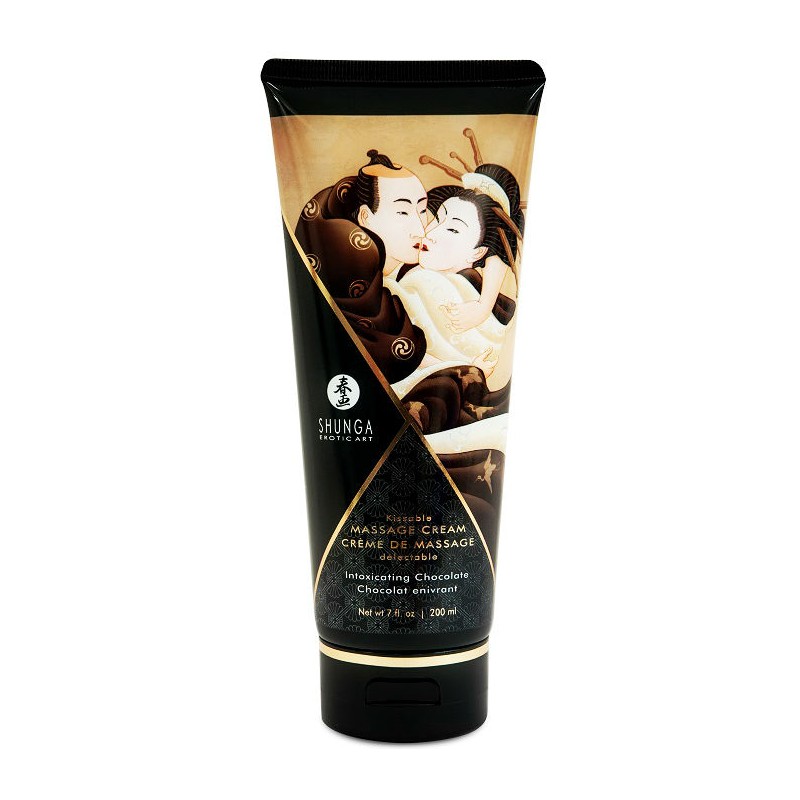 SHUNGA - CREME DE MASSAGEM DE CHOCOLATE 200 ML - D-205881 - Dona Pimenta